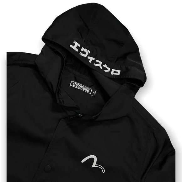 Evisu Kuro Japanese Luxury Designer Streetwear Trench Jacket - Mens Large - Picture 3 of 4